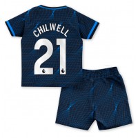 Camiseta Chelsea Ben Chilwell #21 Visitante Equipación para niños 2023-24 manga corta (+ pantalones cortos)